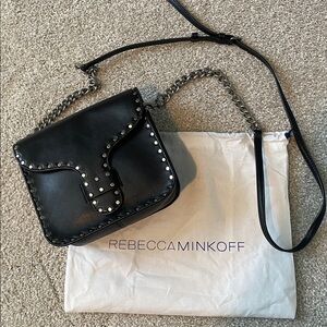 Rebecca Minkoff Black Studded Leather Crossbody Bag